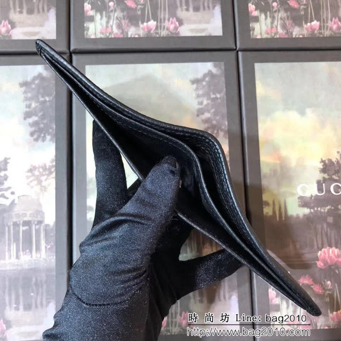 GUCCI古馳 專櫃同步 頭層牛皮 男士雙折皮夾 365464 克甩紋皮 WTG1939